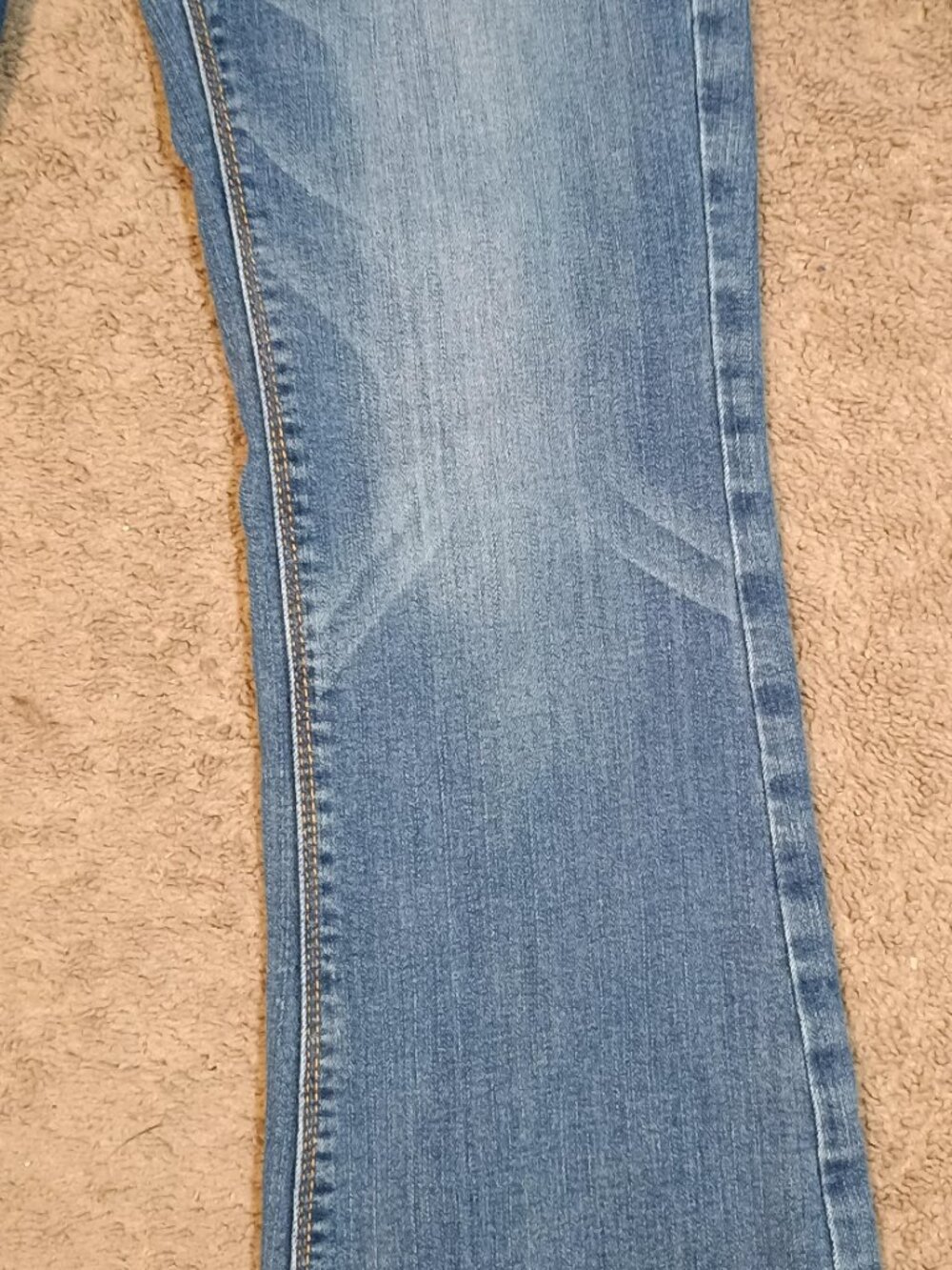 American Eagle/Artist Jeans/Womens 8 Long Blue Low Rise Flare Bootcut Y2K Festiv - Picture 9 of 11